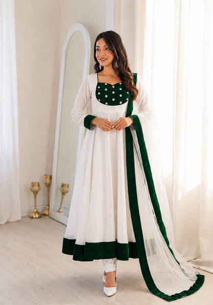 Anarkali Gown Set with Dupatta