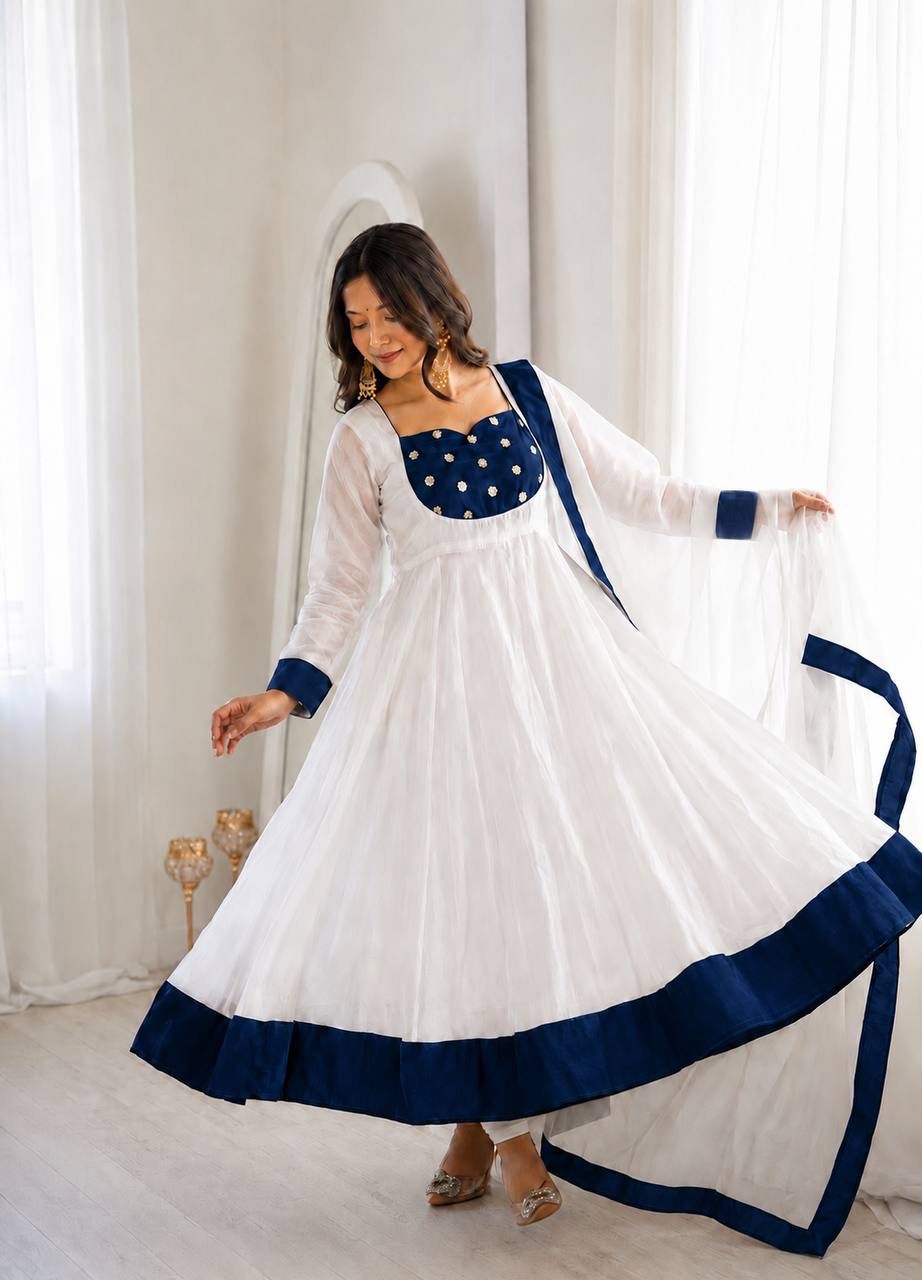 Anarkali Gown Set with Dupatta