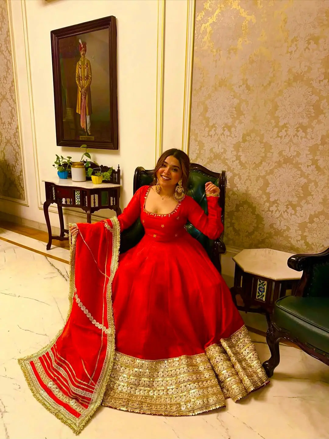 Anarkali Gown for Karwa Chauth Festival