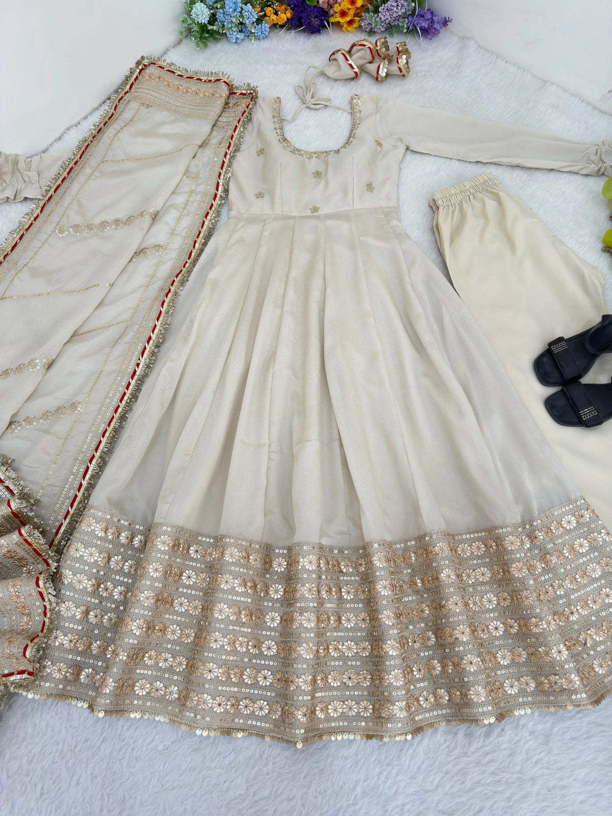 Anarkali Gown for Karwa Chauth Festival