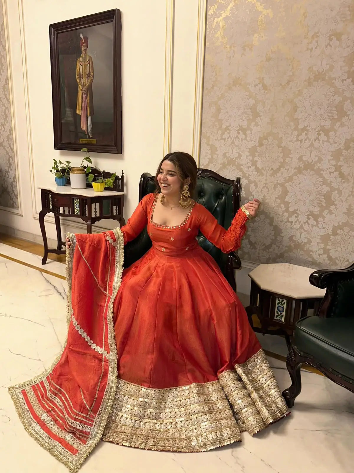 Anarkali Gown for Karwa Chauth Festival