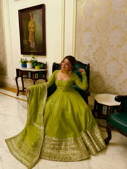 Anarkali Gown for Karwa Chauth Festival