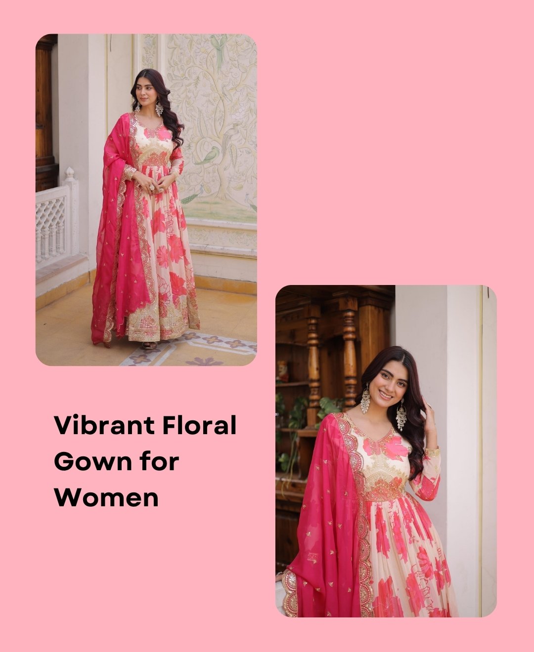 Anarkali Russian Silk Gown
