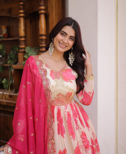 Anarkali Russian Silk Gown