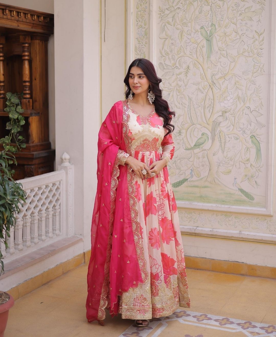 Anarkali Russian Silk Gown