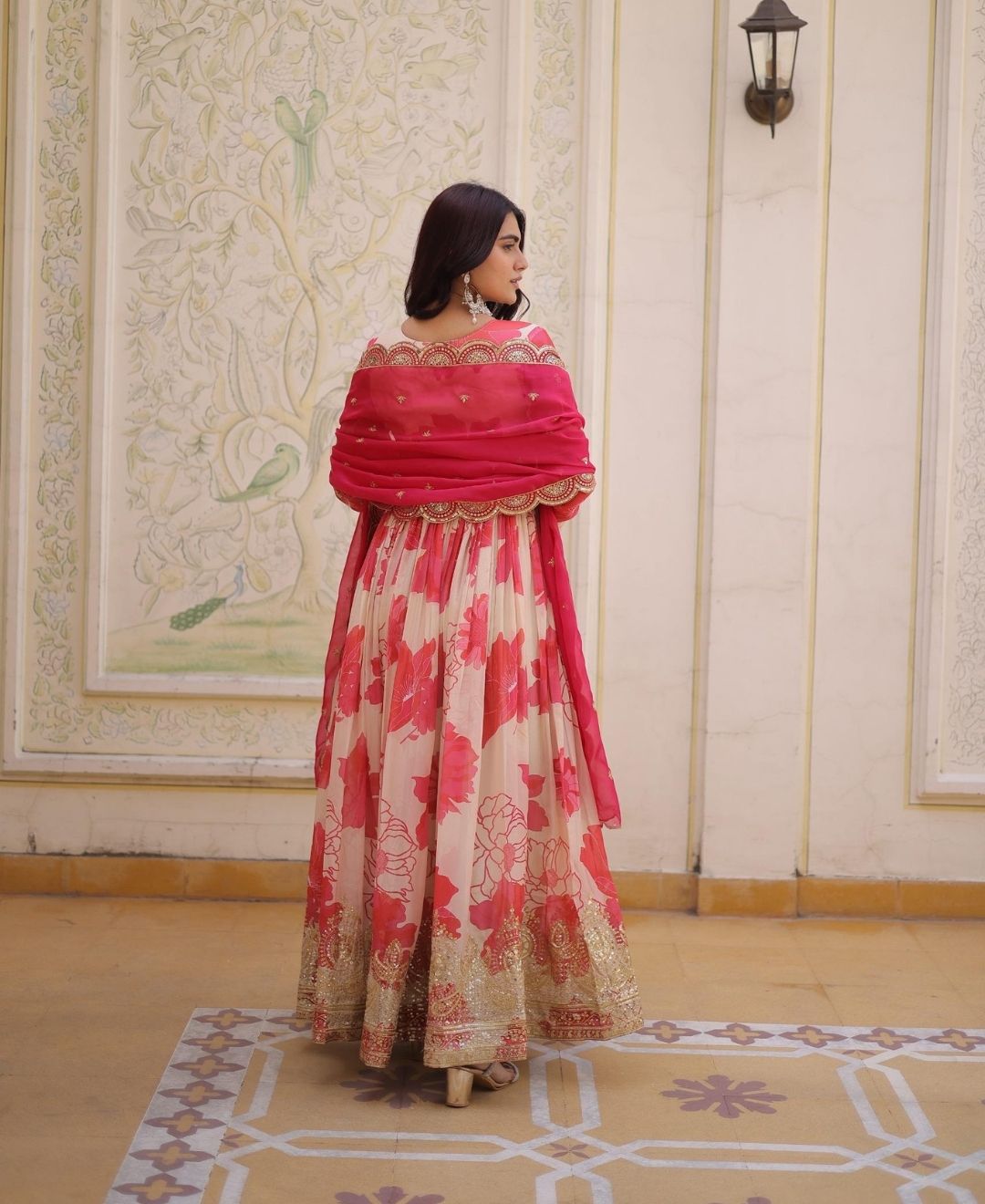 Anarkali Russian Silk Gown