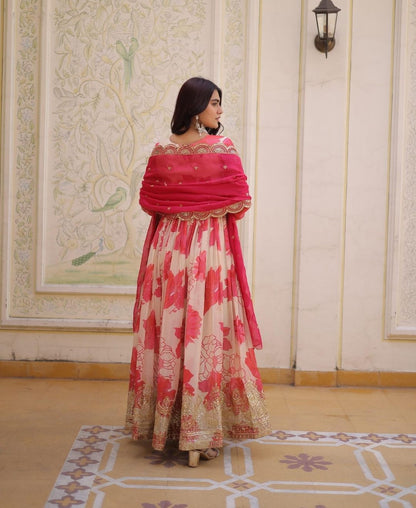Anarkali Russian Silk Gown