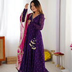 Anarkali Set Superhit Trending 3 Pieces Gown, Dupatta & Pant
