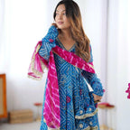 Anarkali Set Superhit Trending 3 Pieces Gown, Dupatta & Pant