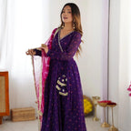 Anarkali Set Superhit Trending 3 Pieces Gown, Dupatta & Pant