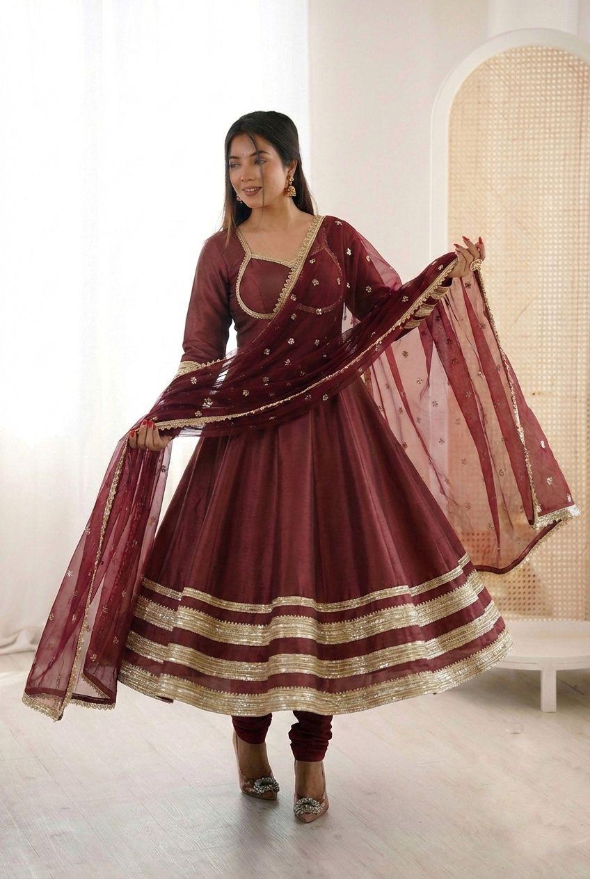 Anarkali Three Piece Set
