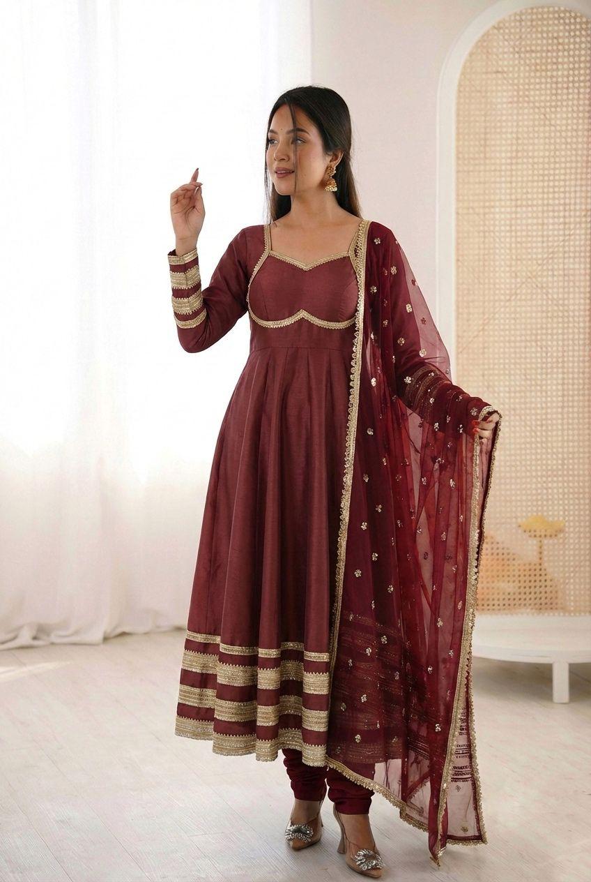 Anarkali Three Piece Set