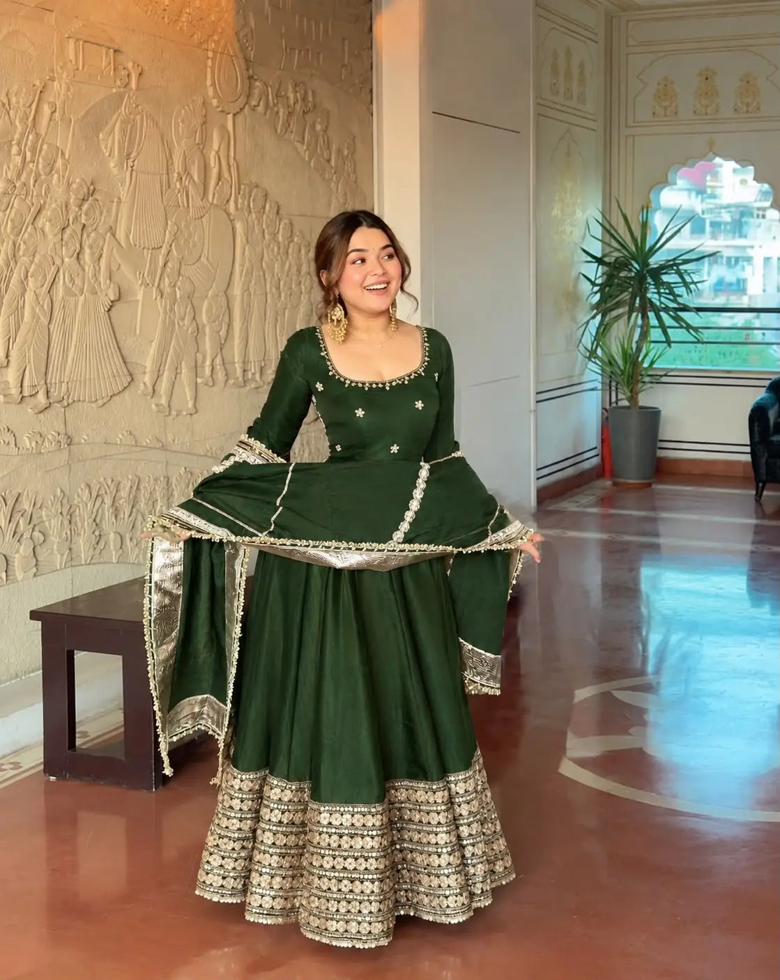 Anarkali Gown for Karwa Chauth Festival
