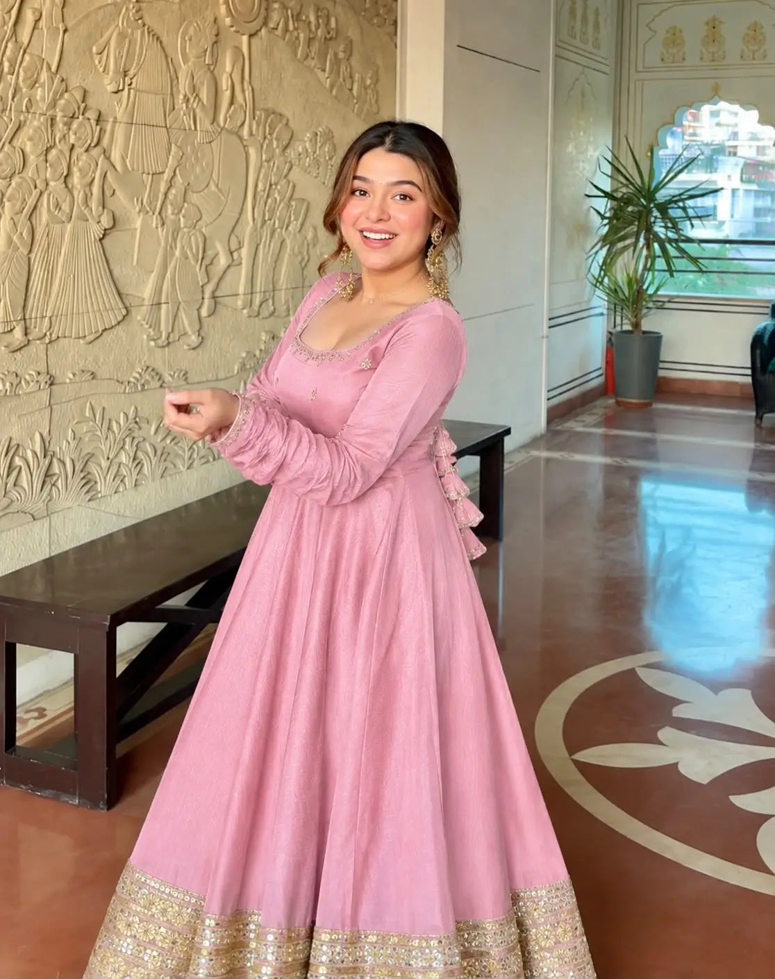 Anarkali Gown for Karwa Chauth Festival