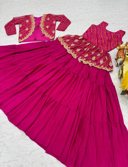 Bandej Lehenga Crop Top Suit Set