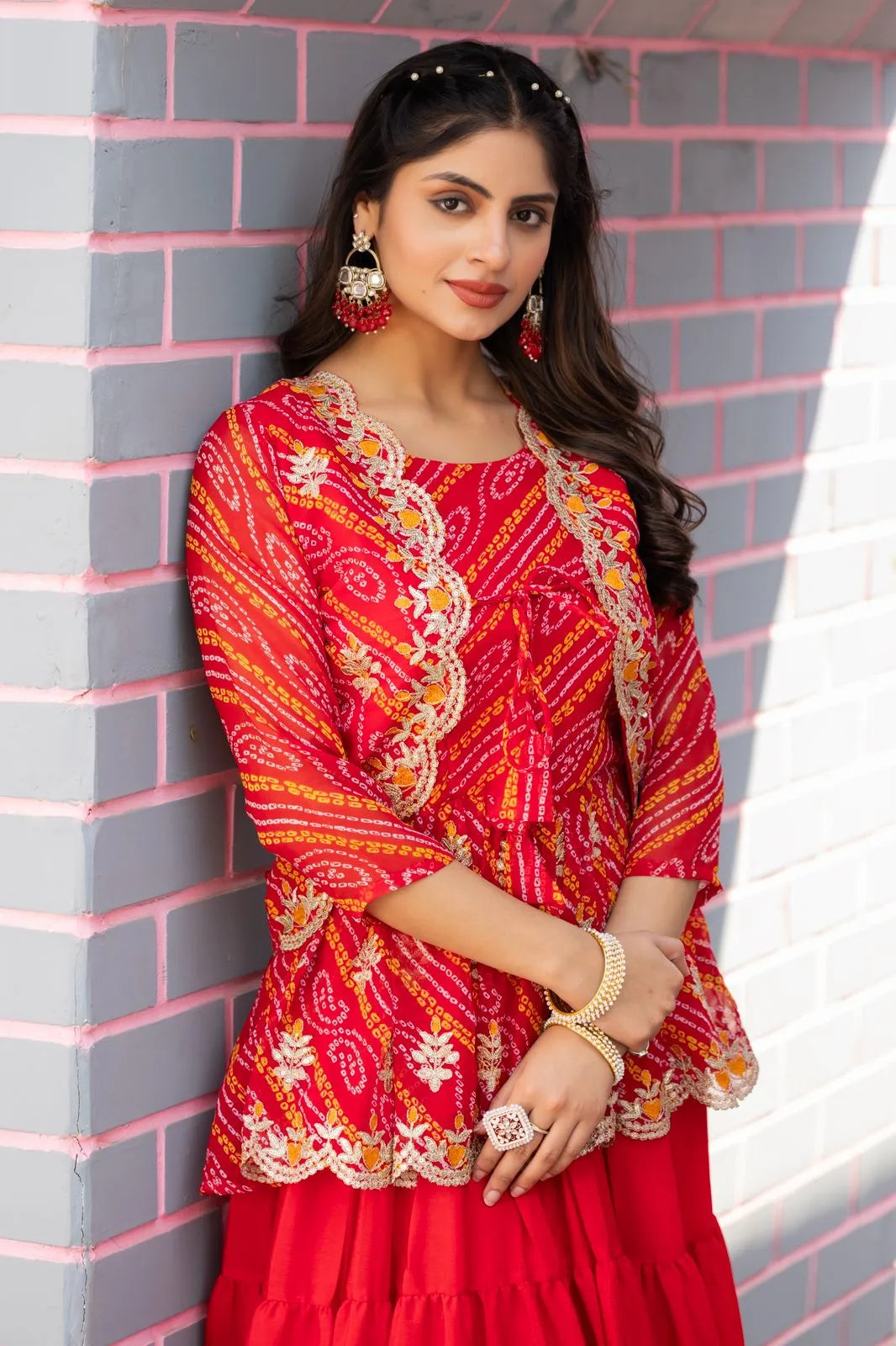 Bandej Lehenga Crop Top Suit Set