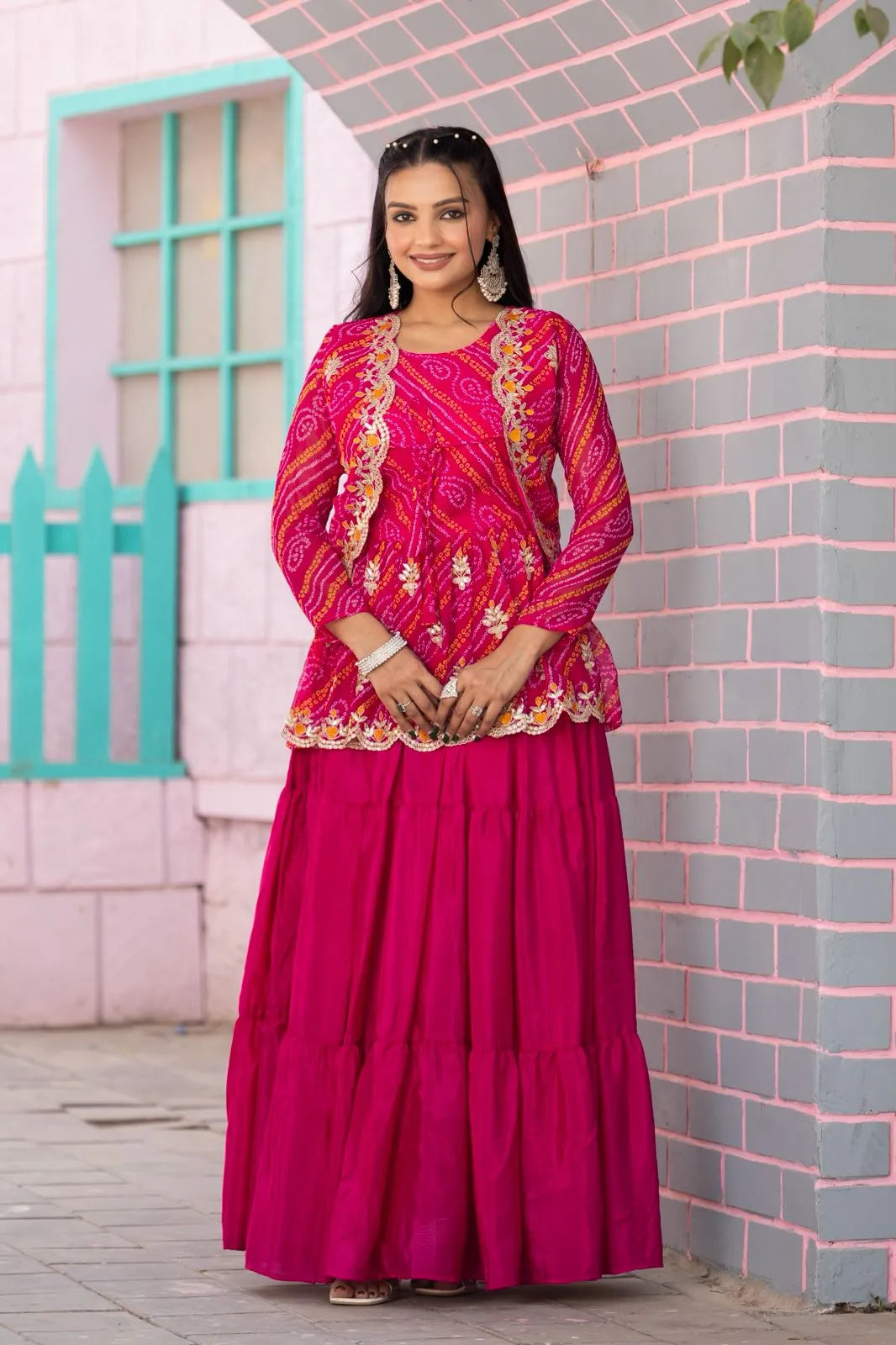 Bandej Lehenga Crop Top Suit Set