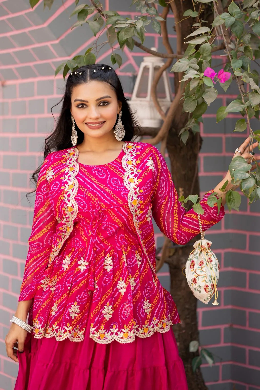 Bandej Lehenga Crop Top Suit Set