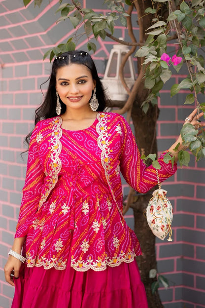 Bandej Lehenga Crop Top Suit Set