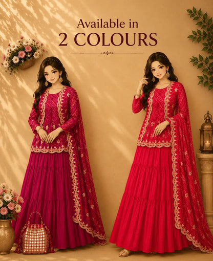 Bandej Lehenga Crop Top Suit Set