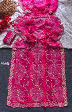 Banglori Silk Bandhej Pattern Saree