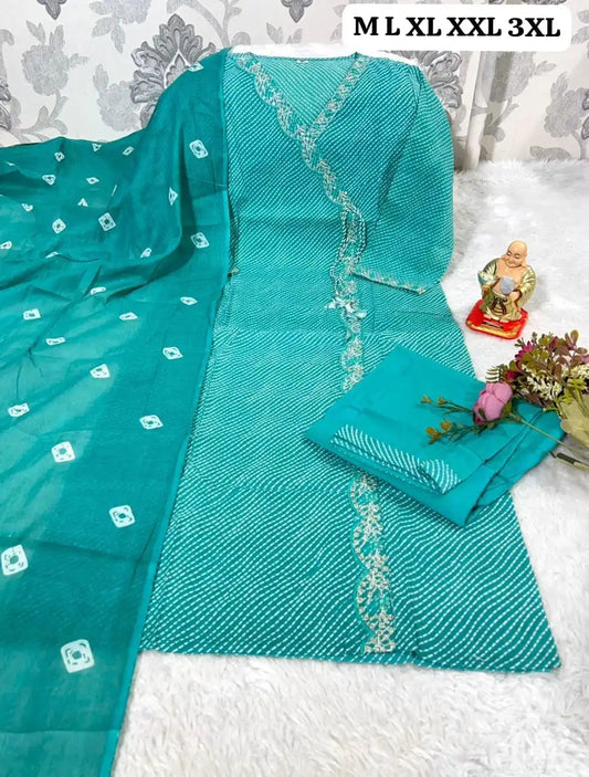 Beautiful Traditional Lehriya Mix Bandhani