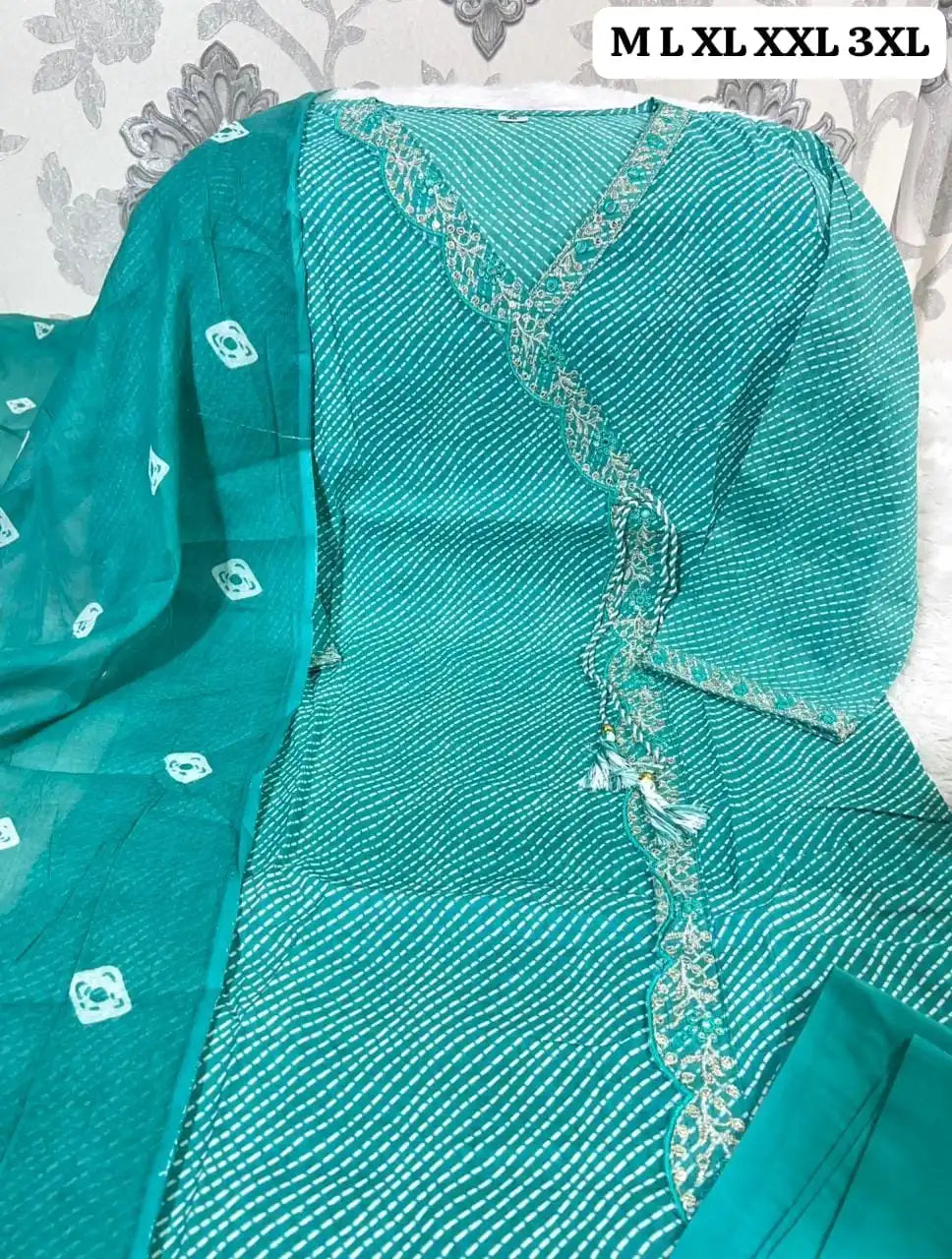 Beautiful Traditional Lehriya Mix Bandhani