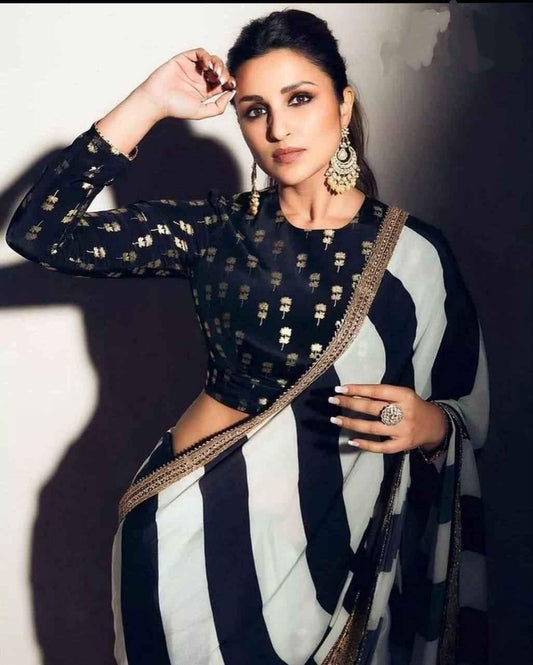 Bollywood Inspired Georgette Saree with Designer Blouse