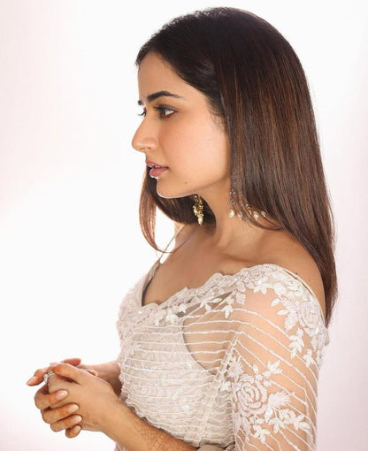 Butterfly Soft Net Saree with Sequin Embroidered Blouse