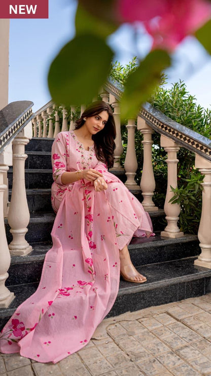 Chanderi Kurta Set