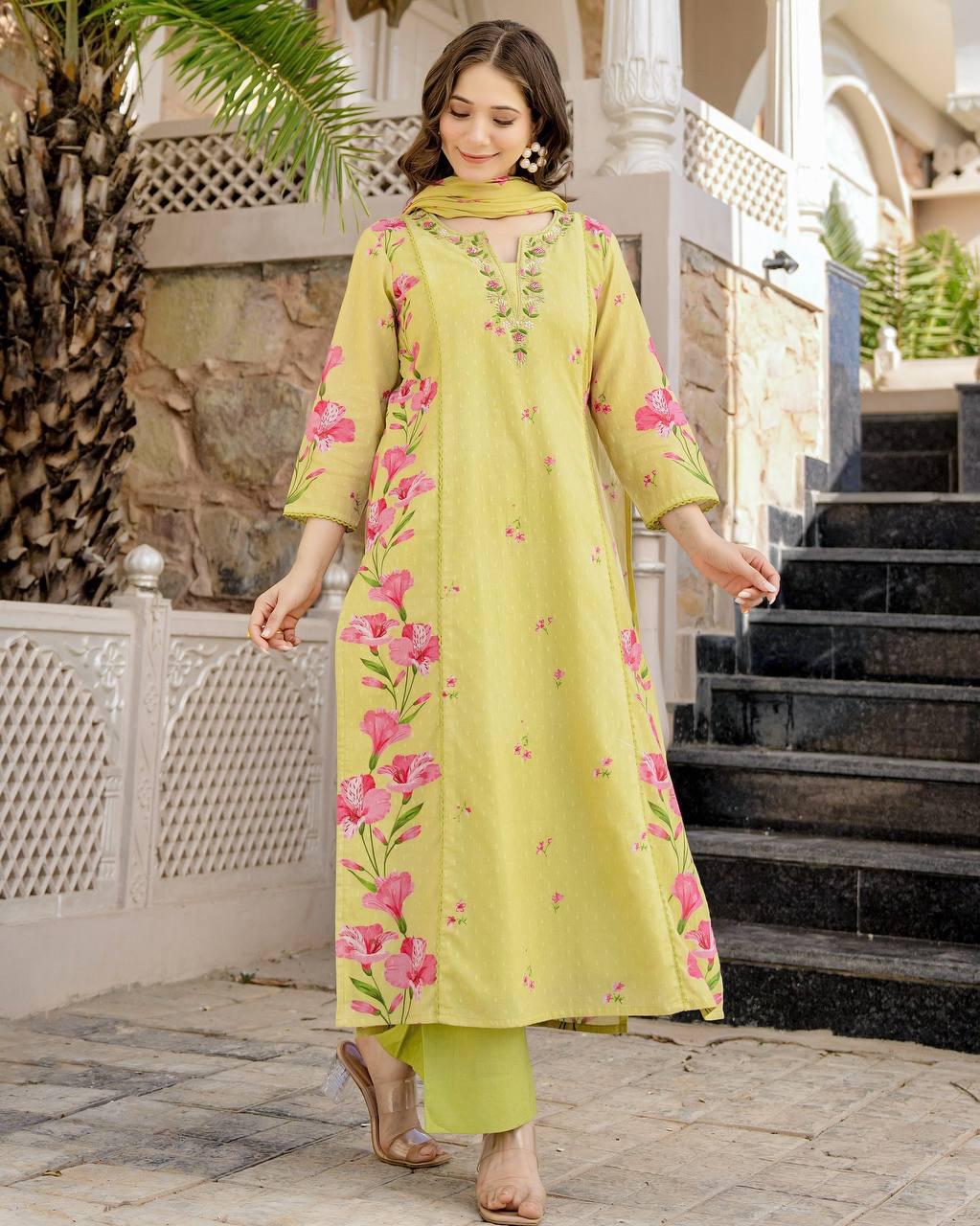 Chanderi Kurta Set