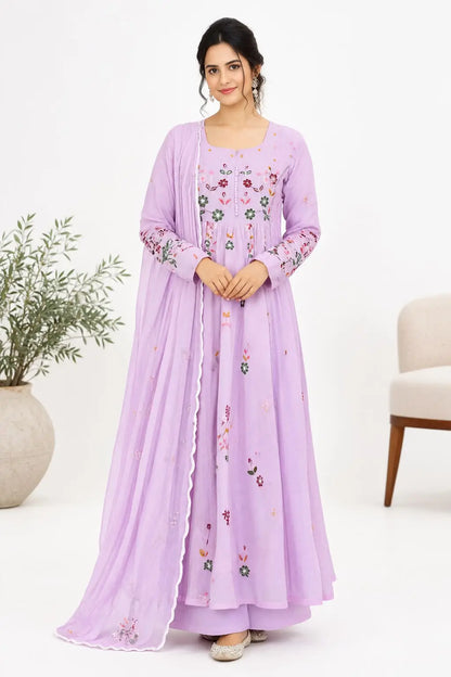 Chanderi Silk Anarkali Gown for Women