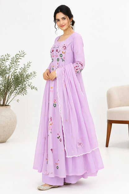 Chanderi Silk Anarkali Gown for Women