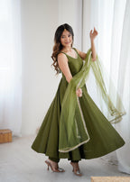Chanderi Silk Anarkali Suit for Party Wear Collection
