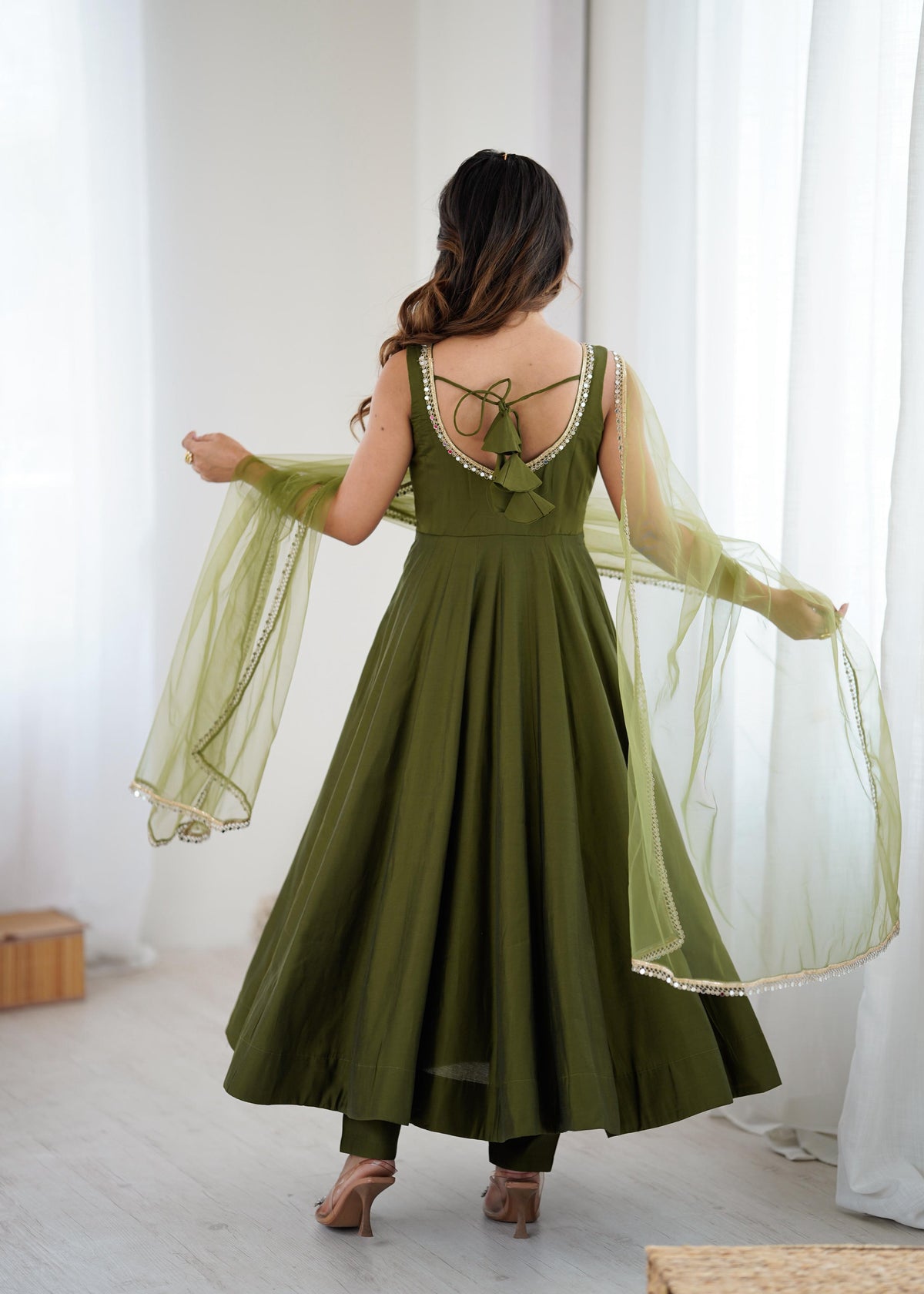 Chanderi Silk Anarkali Suit for Party Wear Collection