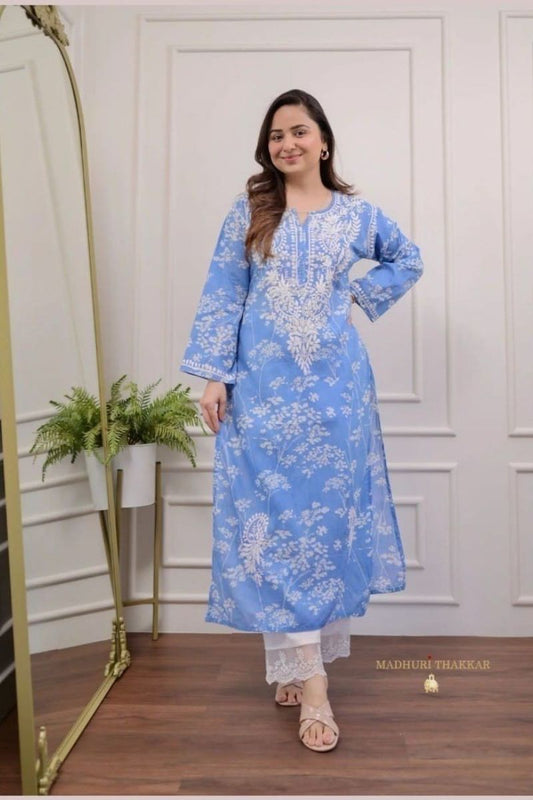 ChickanKari Best Seller kurti Set for Casual Outing
