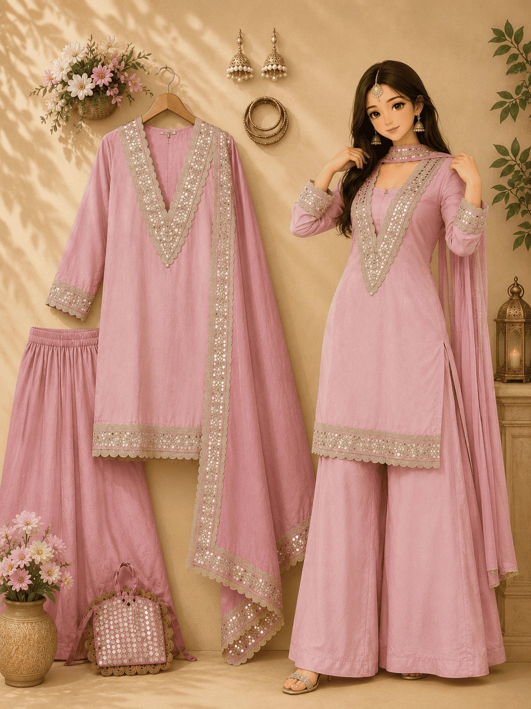 Chinon 4 Piece Sharara Set