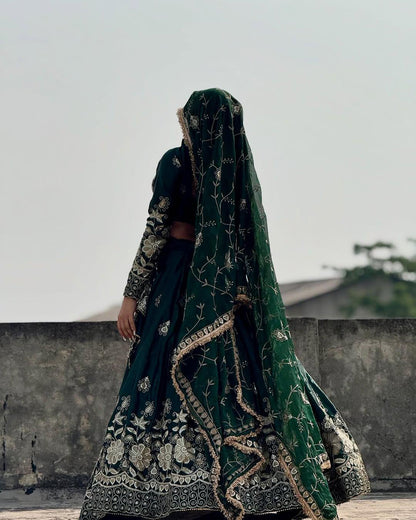 Chinon Silk Embroidered Lehenga Choli for All Occasions