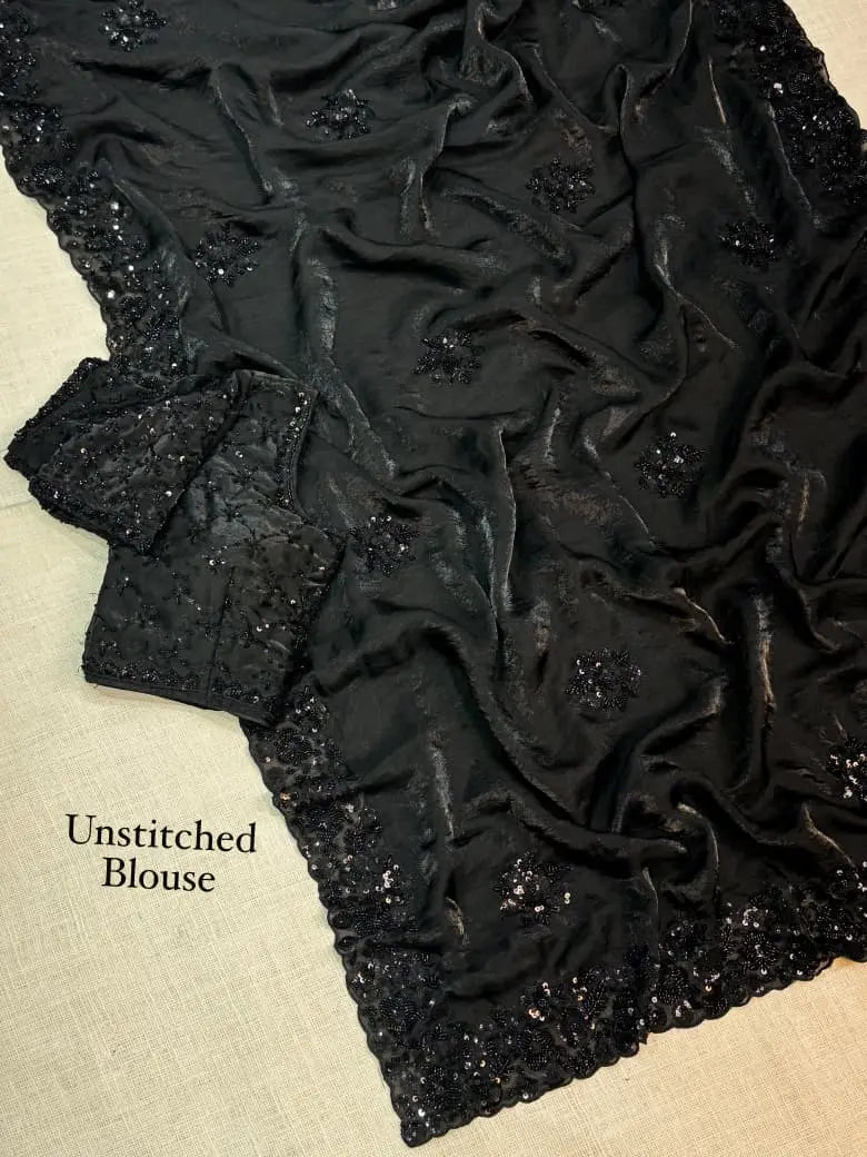 Classic Black Wedding Saree