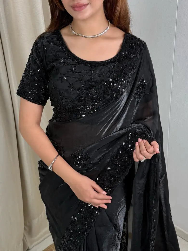 Classic Black Wedding Saree