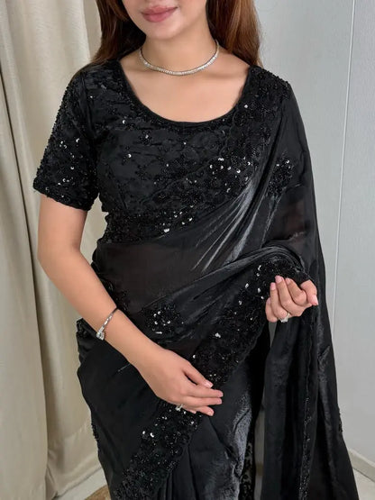 Classic Black Wedding Saree
