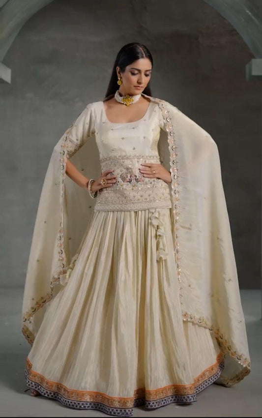 Classic Off White Lehenga for Wedding & Parties