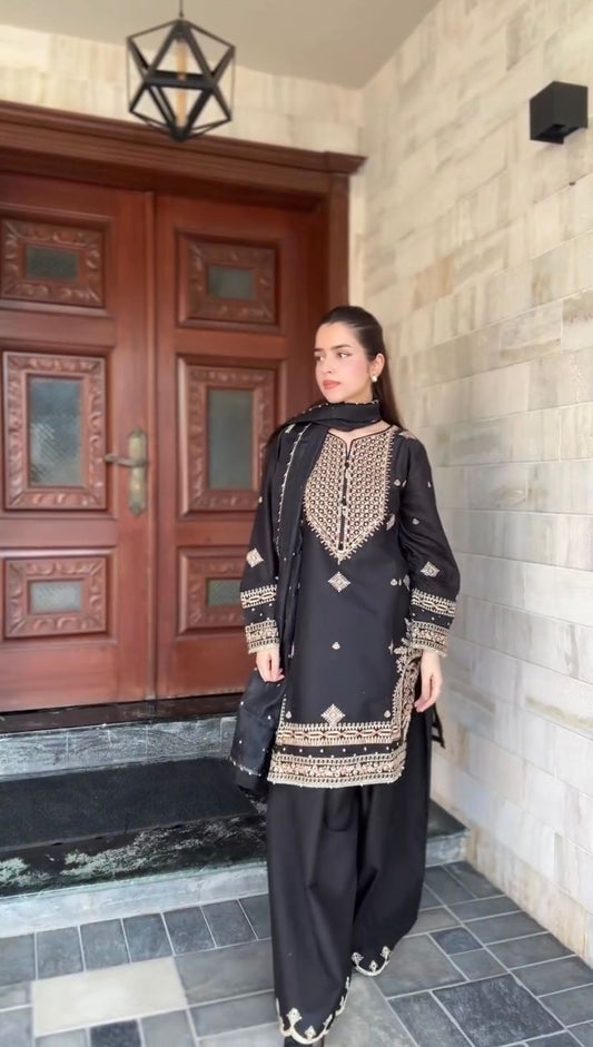 Classy Black Ethnic Suit Set for Special Occasions