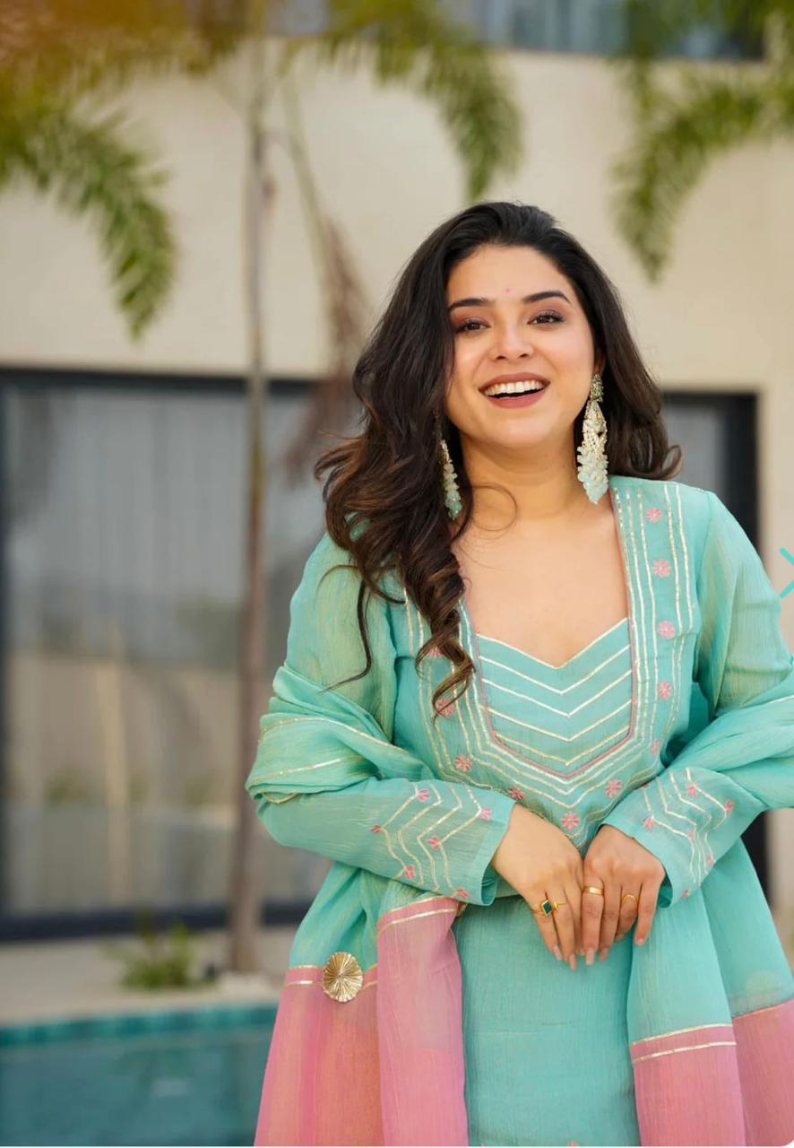 Currency Silk Embroidered Partywear Lehenga Set