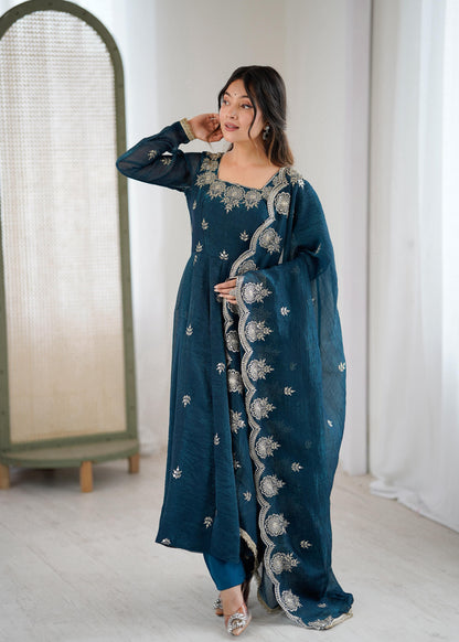 Designer Anarkali Three Piece Set for Women