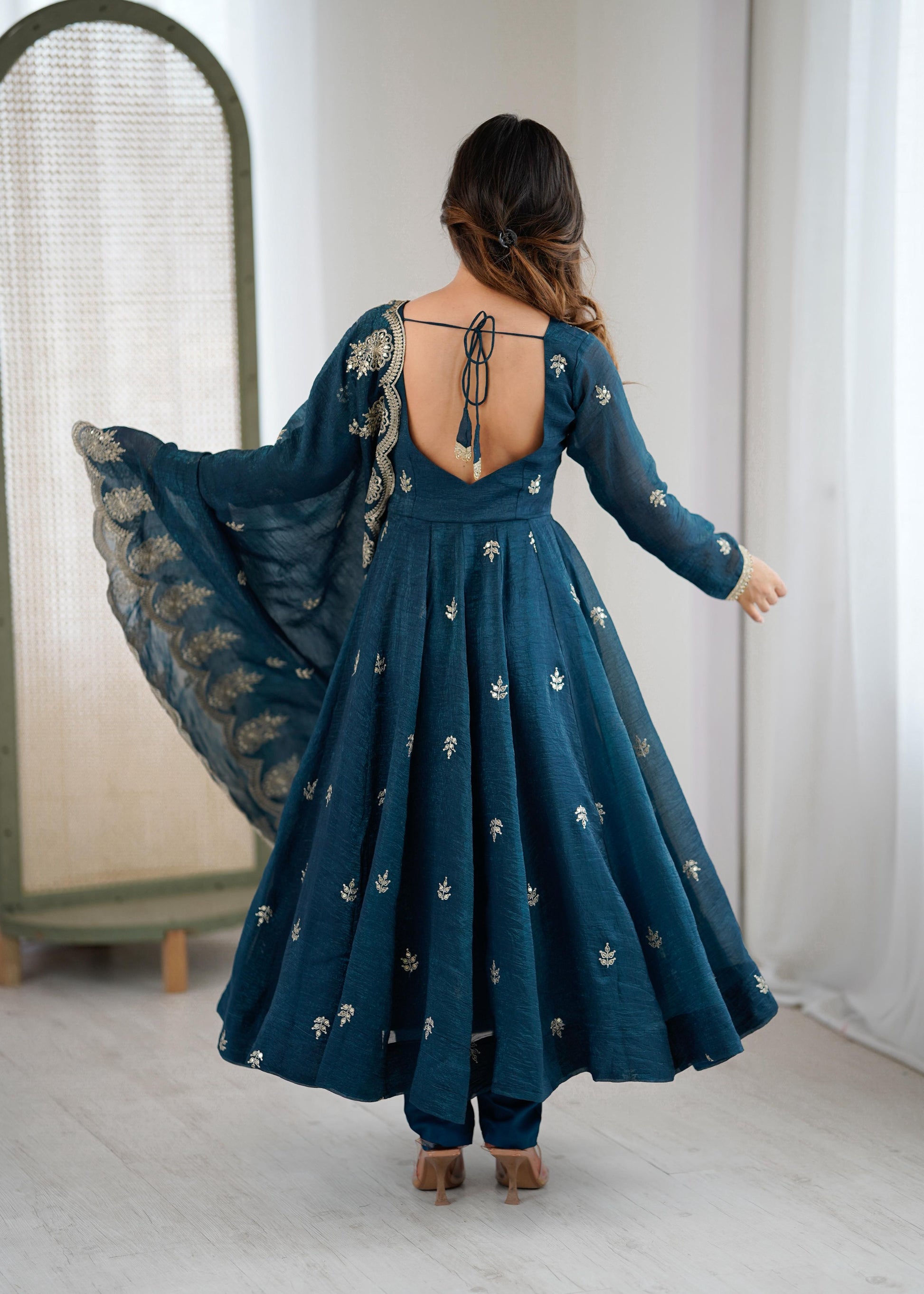 Designer Anarkali Three Piece Set for Women