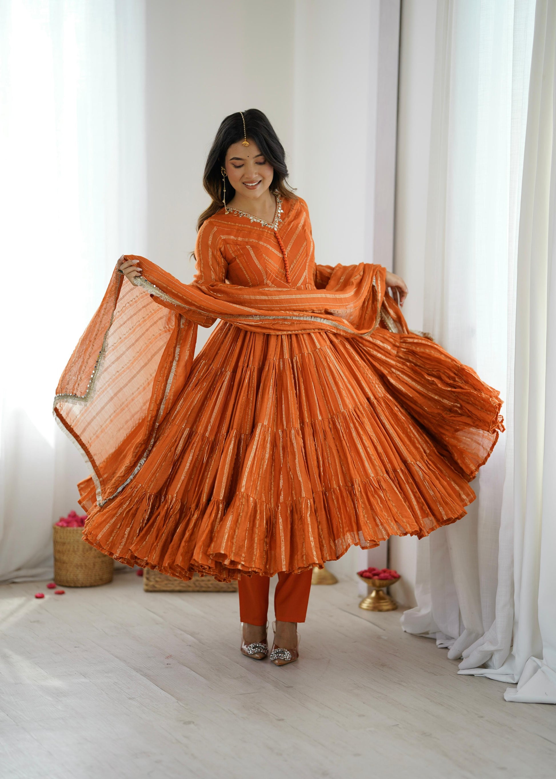 Designer Chanderi Gown for Women