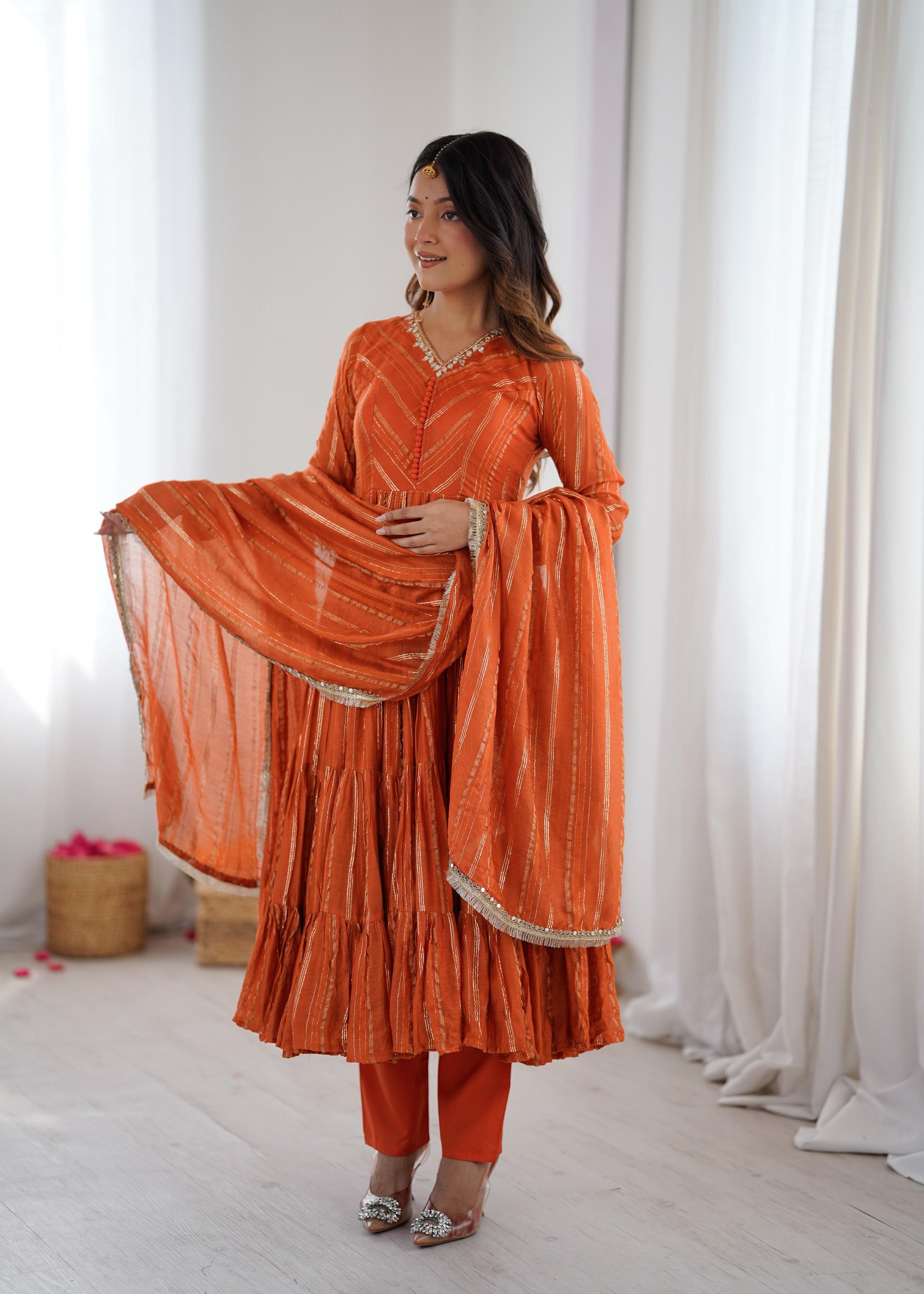 Designer Chanderi Gown for Women