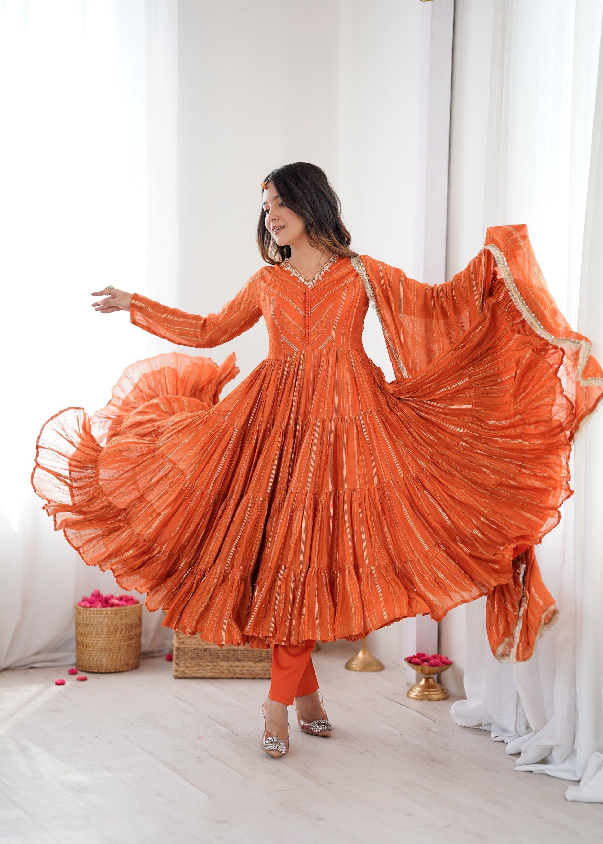 Designer Chanderi Gown for Women