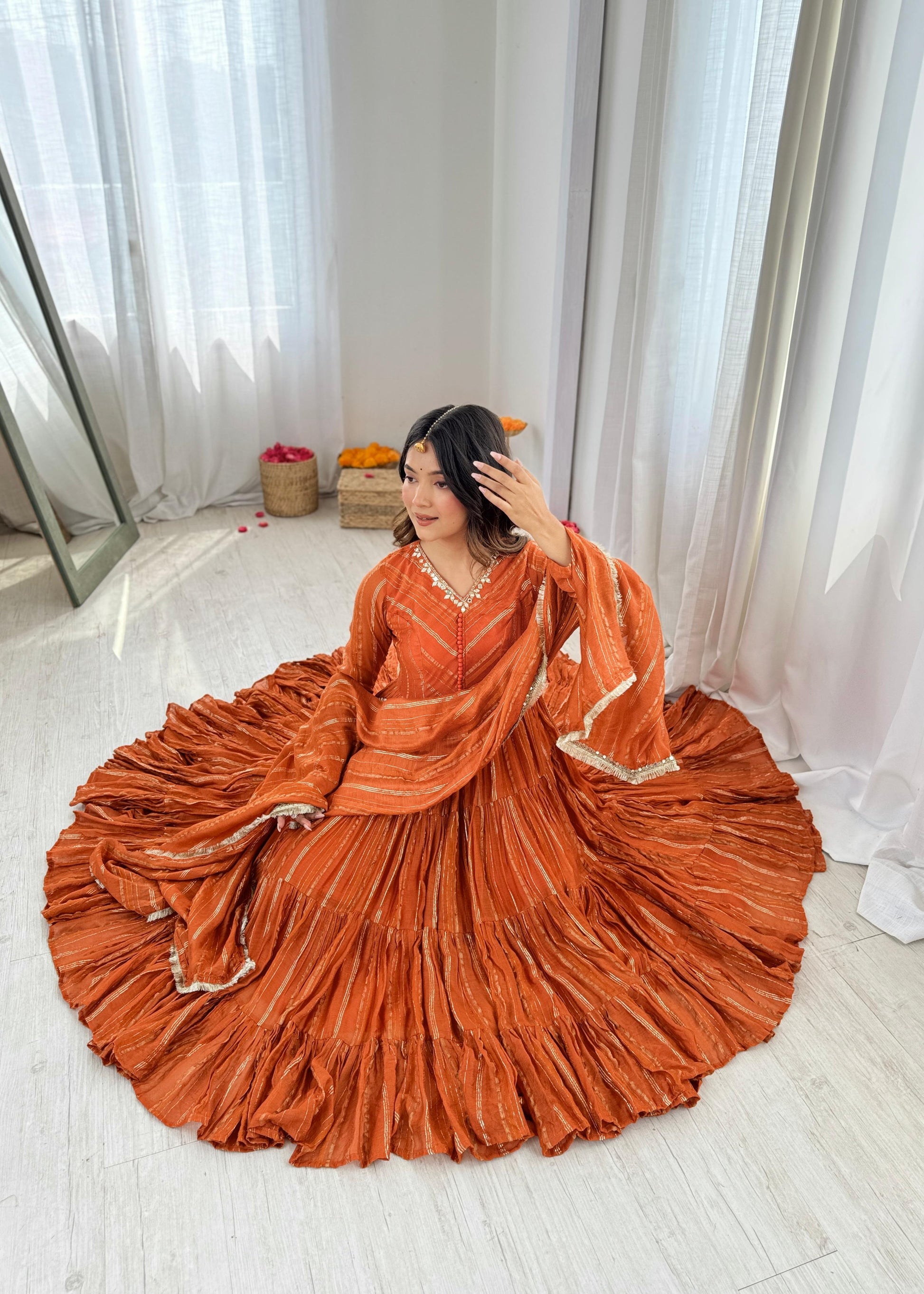 Designer Chanderi Gown for Women